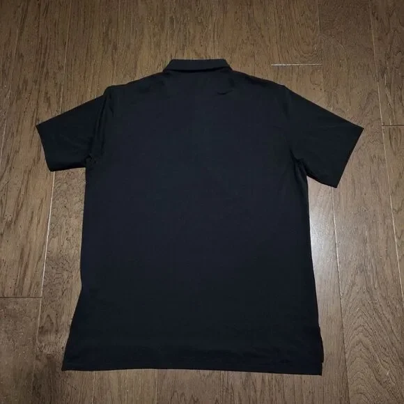 Peter Millar Summer Comfort Polo Shirt Men's Large Black Golf Performance - Picture 5 of 7